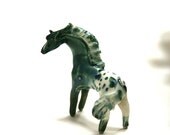 horse miniature - appaloosa standing - porcelain figurine