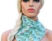 Triangle Scarf or Bandana Headwrap Summer Bicycles
