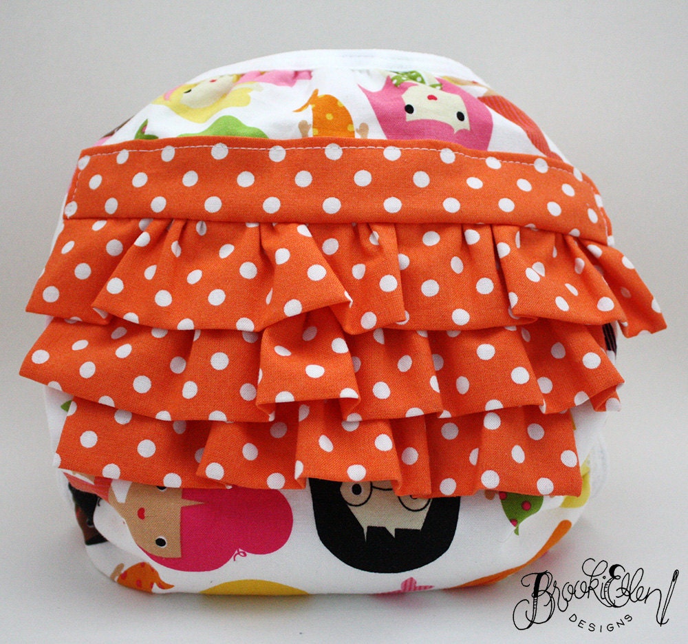 Waterproof diaper cover- Swim Diaper Mermaid Friends Ruffles One Size Ready to Ship