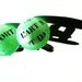 Quirky Text Cufflinks - Vintage Mint Green Lucite & Letraset - Green Cufflinks - Sport et l'Art