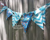 CIRCUS Tossed Food  -  over 10 foot - Banner Bunting Garland -  Popcorn, Cotton Candy Peanuts -  birthday  Party Time