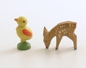 Vintage Deer Fawn Chick Erzgebirge Germany