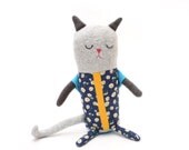Pilar Mini Kitty Cat in Pajamas Cotton Monster