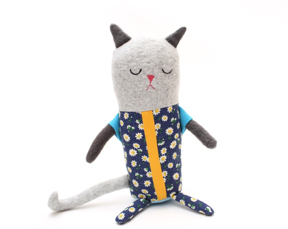 Pilar Mini Kitty Cat in Pajamas Cotton Monster