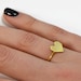 Mini pixel heart ring- vermeil ring