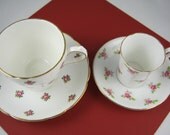 Mother's Day - TEA - Mommy and Me Having Tea - Vintage Duo - (2) Cups and Saucers