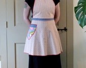Domestic Goddess, Full Apron, Kitchen, Cooking, Baking, Chef, Vintage Style, Retro