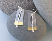 Keum Boo Sterling and 24k Gold Earrings