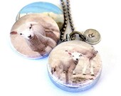 Custom Initial Locket Necklace - Lamb Necklace - Country Girl Locket - Magnetic Jewelry by Polarity and Jude McConkey - 3 NECKLACES IN 1