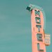 30% OFF Vintage motel sign Jersey shore mad men retro neon sign pale blue coral pastel colors summer vacation 1950s ephemera 8x8