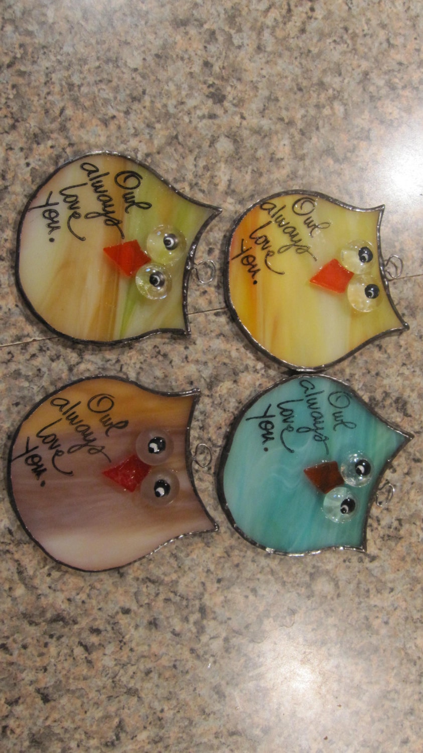 Owl  Stained Glass Suncatcher