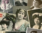 NEW - Victorian Actresses no.01 - 50 Digital Printable Postcard scans for scrapbooking collage art atc aceo cardmaking