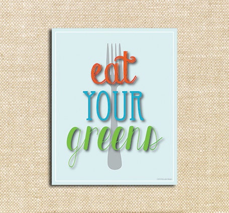 Poster "Eat Your Greens Poster" -Digital Poster-