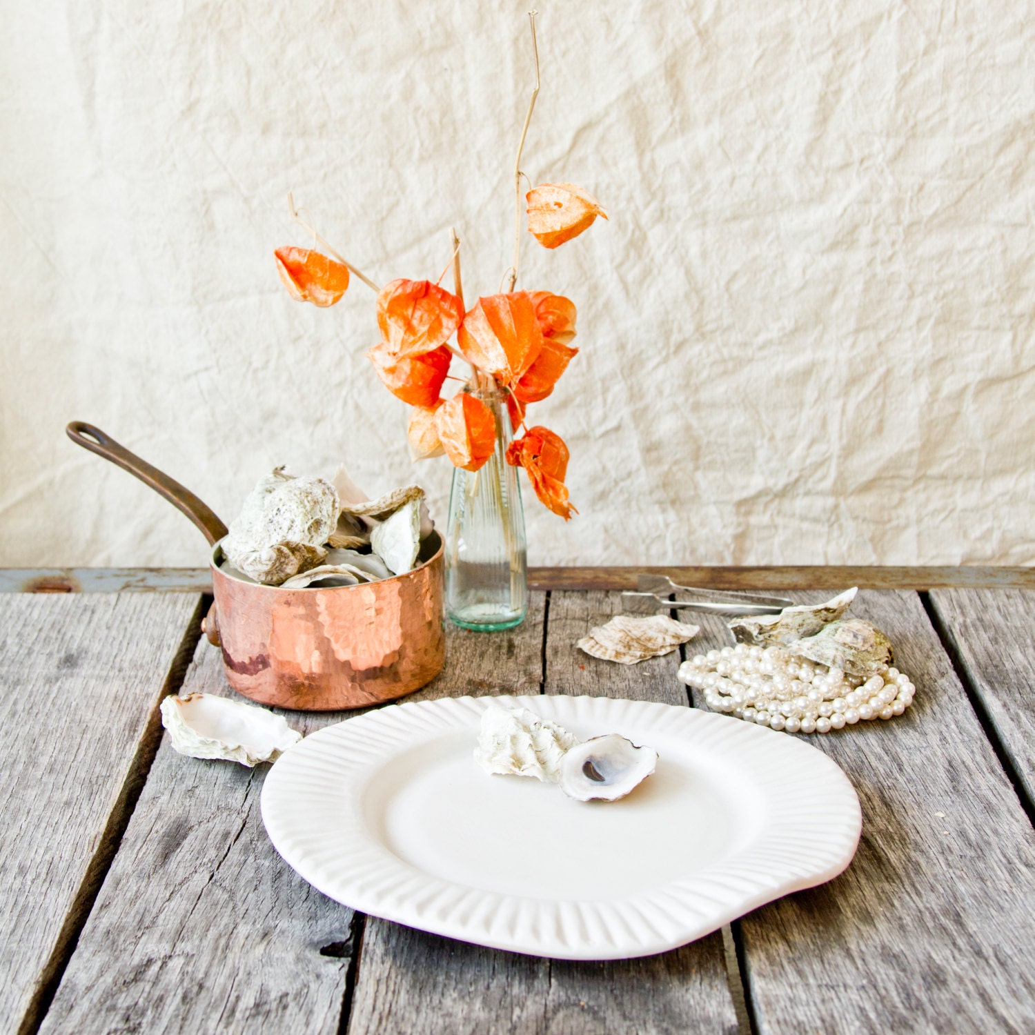 50% off SECOND SALE - porcelain paper plate, large 12"