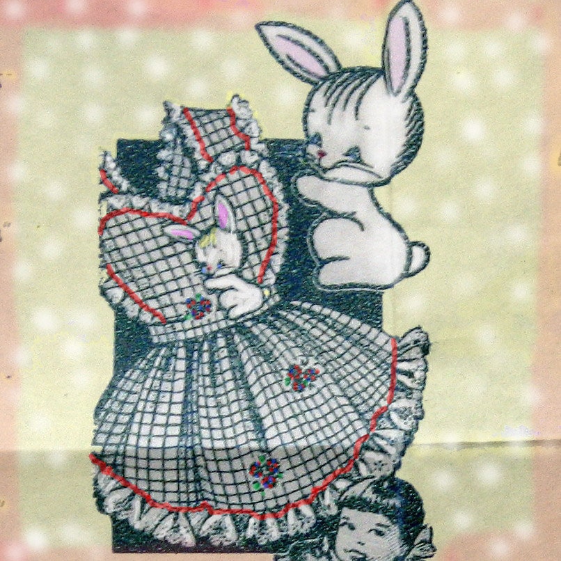 Vintage Girls Dress Pattern Sundress With Panties And Bunny Applique circa 1940s  PDF Toddlers Multi Sized 2, 4 or 6