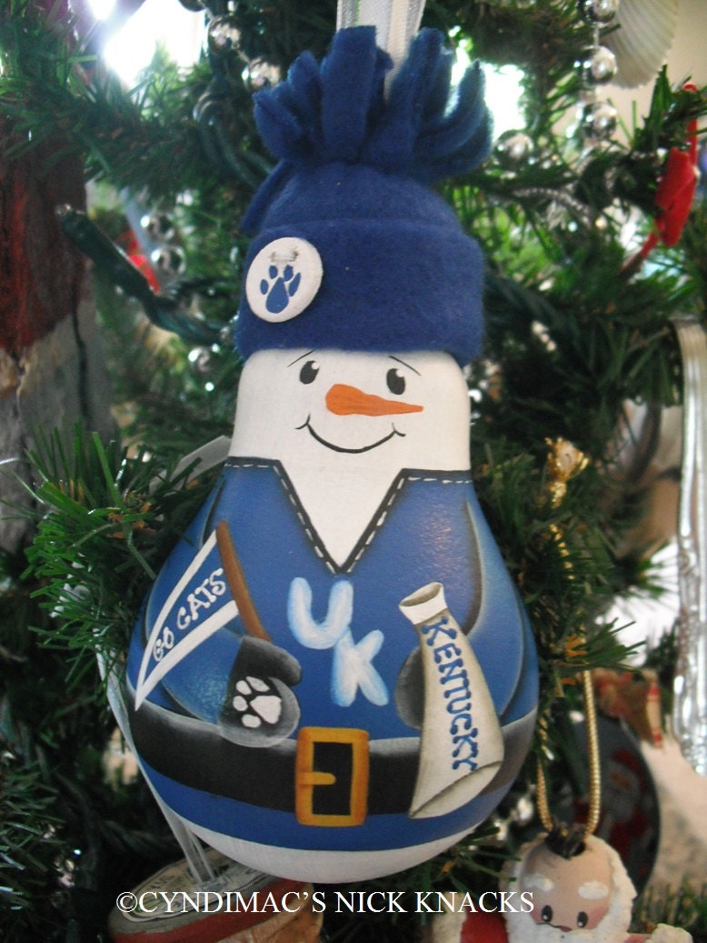 Handpainted Snowman UK Fan Lightbulb Ornament