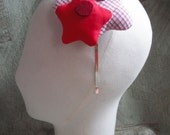 Puffy Stars Headband red & gingham