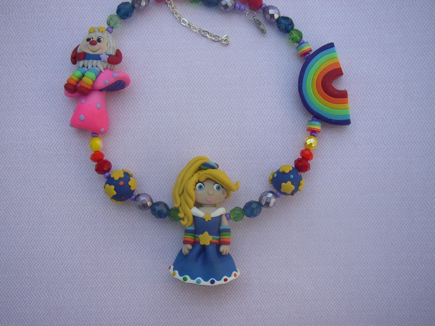 Boutique Custom Princess of Rainbow Girl Necklace