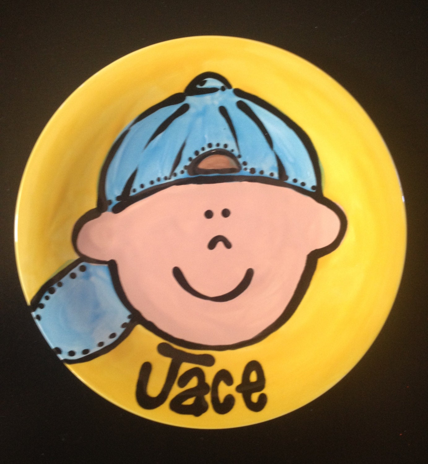 Hand Painted Personalized Children's Plate