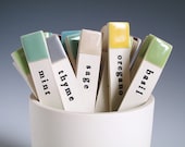 SECONDS: single herb garden labels.
