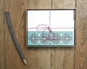 Blank Note card box set - spring harvest pattern