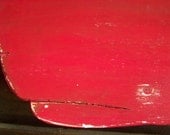 HUGE Wooden Whale Distressed 47 Inches in Nautical Red Coastal and Nautical Decor, Made to Order