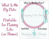 Plate To Do List - What Is On My Plate - Printable PDF