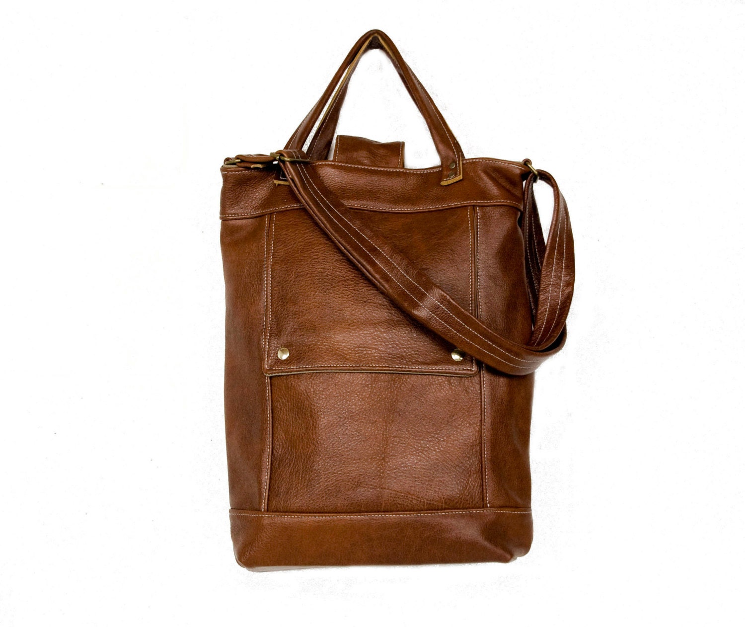 Briefcase in Chestnut Brown Leather  -  Made to Order