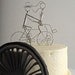 FANCY MEETING YOU: Personalized Woman on Handlebars Wedding Cake Topper