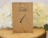 Rustic Wedding -  Wood table number Signs 4 x 6)- Set of 10 (Table 1 thru Table 10)