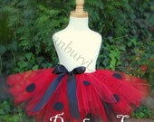 Lady bug dress up tutu, toddler girls sizes 2t 3t or 4t, custom red Birthday skirt and photography prop -LITTLE LOLA LADYBUG