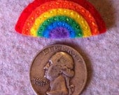 Rainbow pin brooch in felt