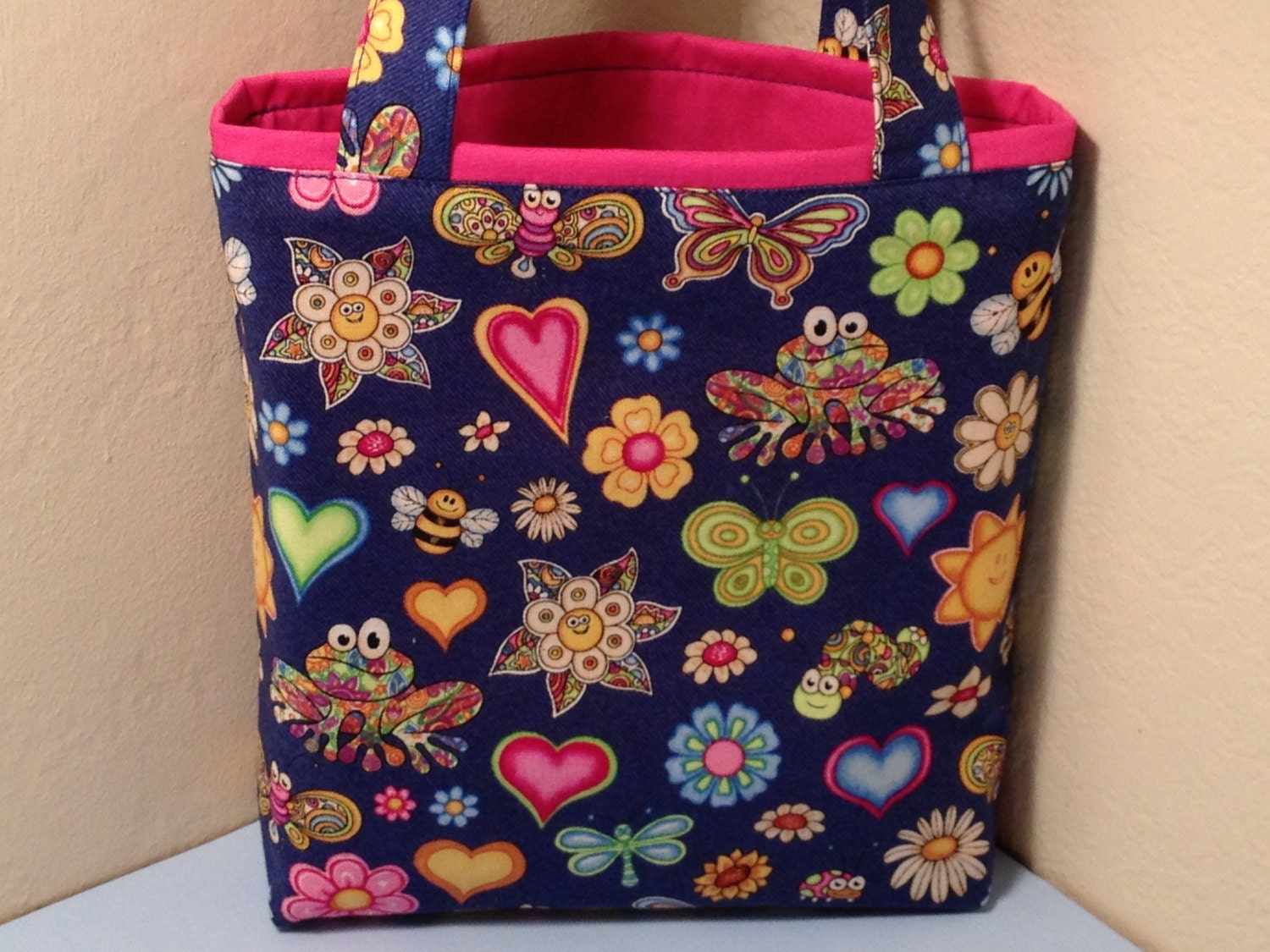 Critters, Fabric Gift Tote Bag, Gift Wrap, Wrapping Paper, Birthday, Children, Whimsical, Fun Tote