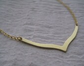 Brass & Gold Chevron Necklace