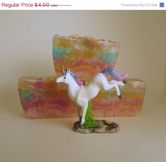 ON SALE Unicorn Farts Soap, Vegan Soap, Rainbow, Swirly, Girly, Cotton Candy, Mango, Pink Sugar,