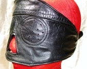 Leather Blindfold/ Sleepmask with Pinhole Pepperpot Eyeholes