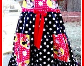 Custom girls boutique Minnie Mouse twirly party dress Disney vacation FUN 3 4 5 6