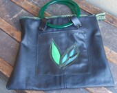 Reclaimed Leather Percy Tote Bag in Black