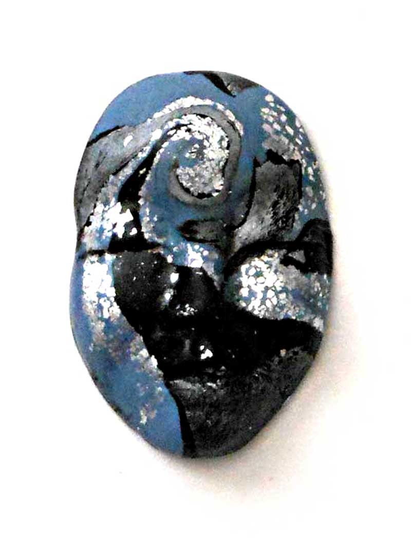 polymer clay face cabochon