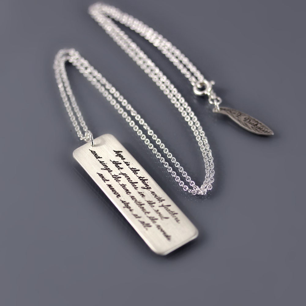 Sterling Silver Emily Dickinson Necklace