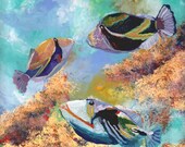 Humuhumu 3 12x12 print from Kauai Hawaii