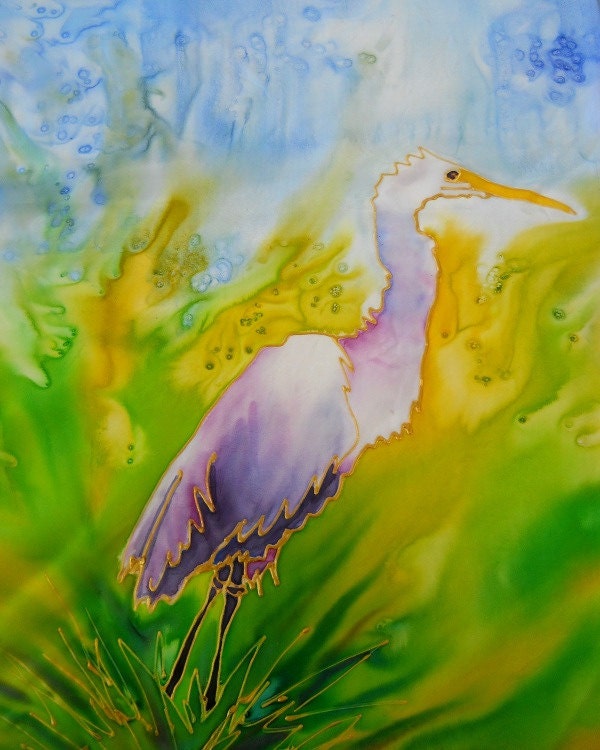 Egret Bird 8x10 print  from Kauai Hawaii