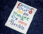 Ferocious Four's 4's Toddler Shirt HUMOR tshirt
