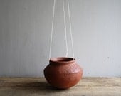 hanging clay pottery planter