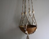 vintage seashell plant hanger