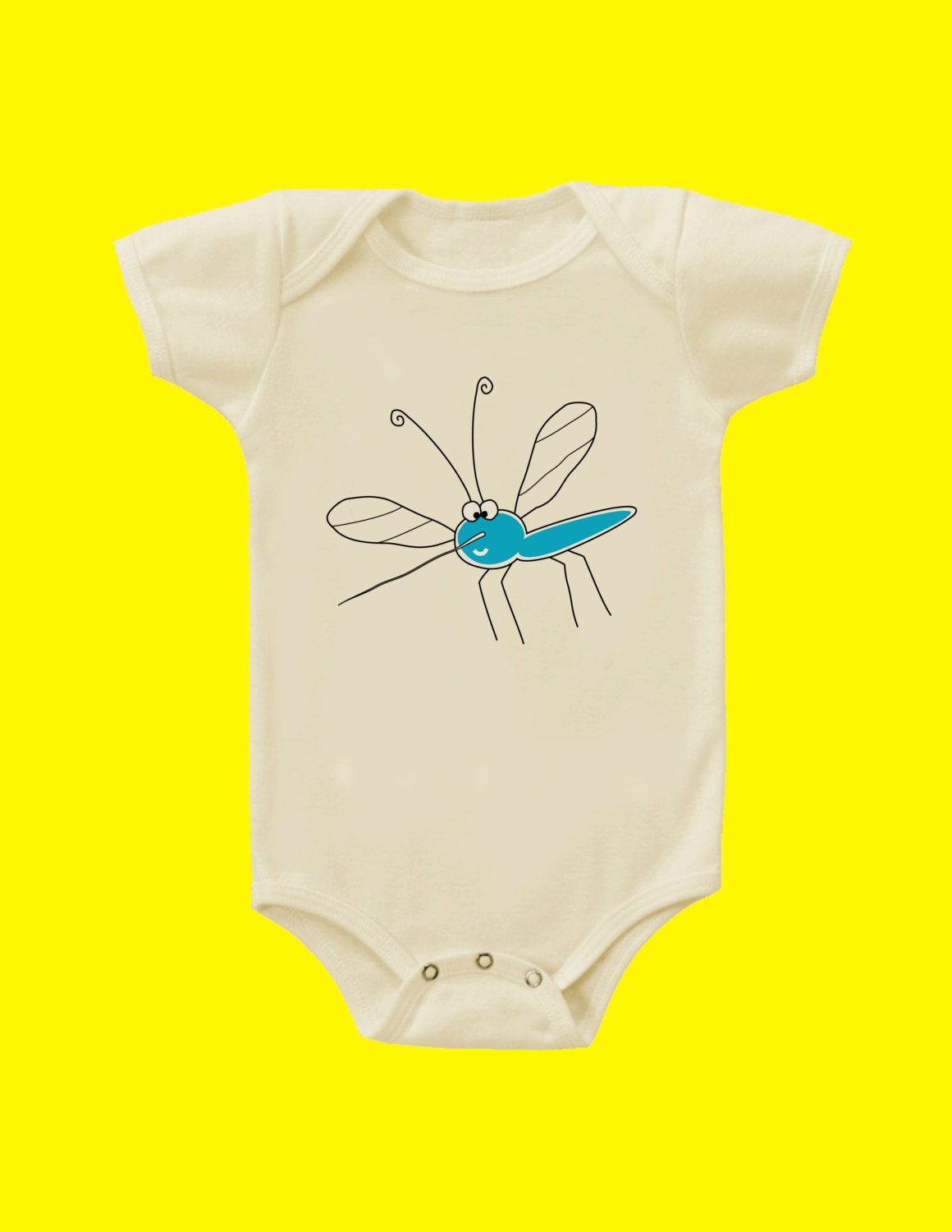 Mosquito short sleeve organic cotton onesie
