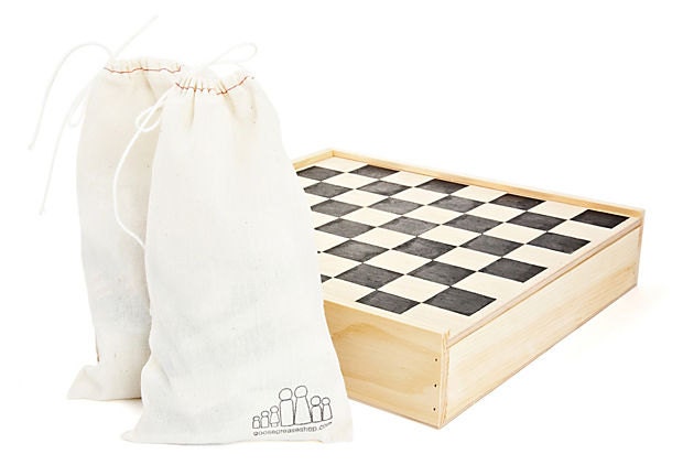 SALE Geekery Gift Pirates vs. Ninjas checker set - Fathers Day Gift Goose Grease