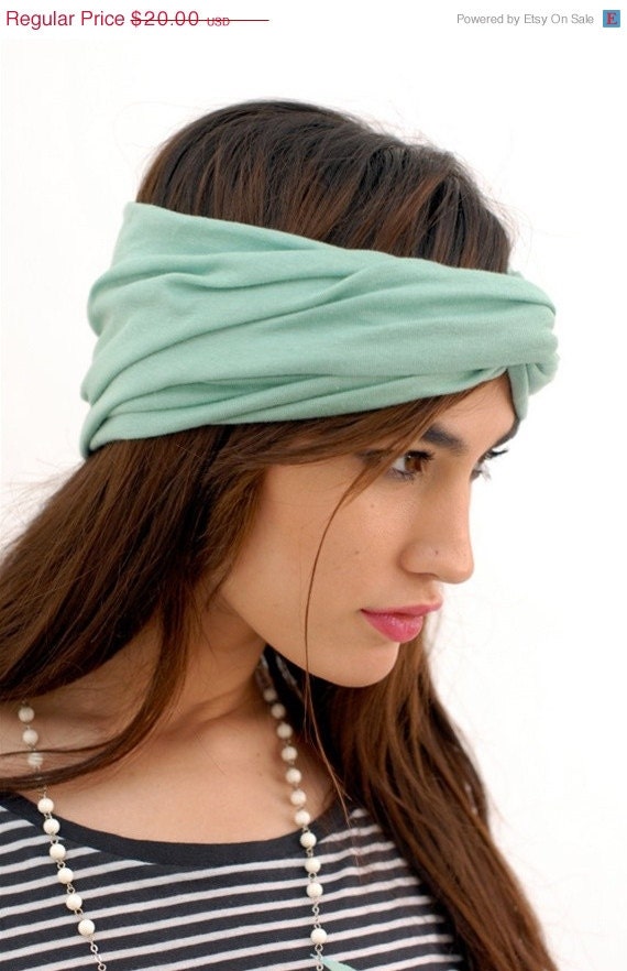 25 OFF SALE BABOOSHKA Fresh Mint Luxxe Turban