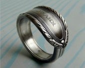 Spoon Ring Engraved Joann Choose Your Size Silverware Jewelry Spoon Jewelry