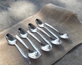 Vintage Flatware Silver Spoons Silver Plate Wm Rogers Wedding Decor French Country Pottery Barn Style Table Settings Set of 8